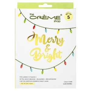 The Crème Shop Merry & Bright Holiday Sheet Mask Set - 5 pack